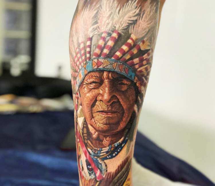 Sketch Of Tattoo Art, Native American Indian Head, Chief, Vintage Style  Stock Photo, Picture and Royalty Free Image. Image 32340633.