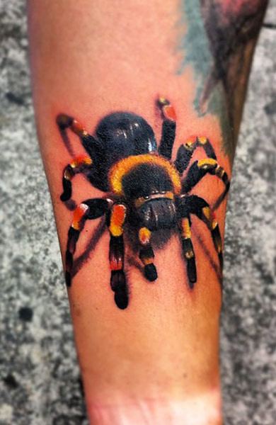 black tarantula tattoo