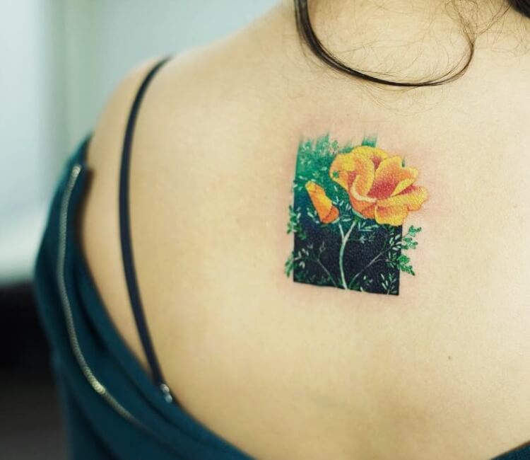 28 Best Yellow Rose Tattoos