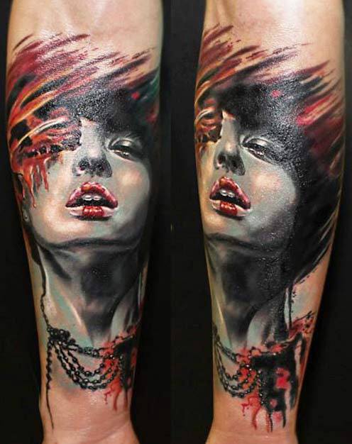 Woman tattoo by Charles Huurman | Post 12402
