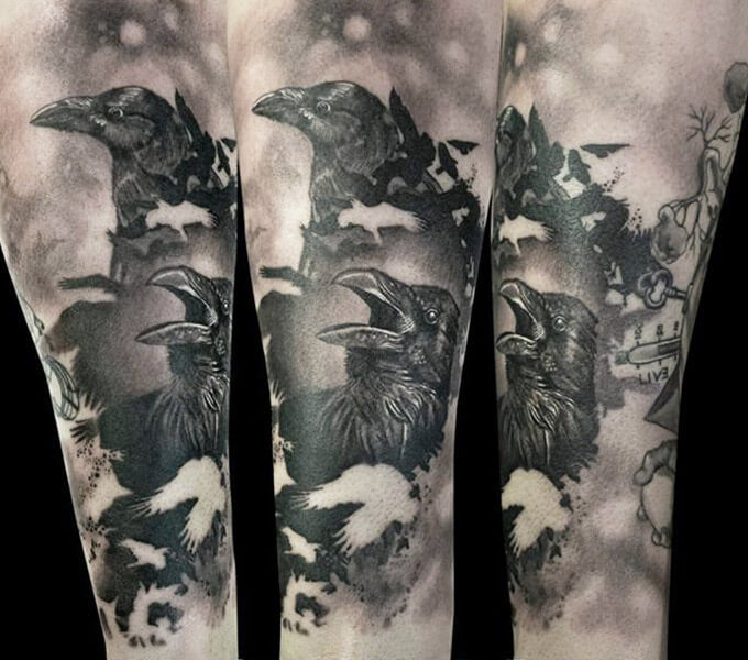 Birds Tattoo By Gunnar V Post