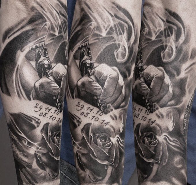 Tattoo machine tattoo by Gunnar V | Post 12854