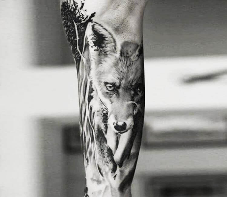 Fox tattoo by Neon Judas