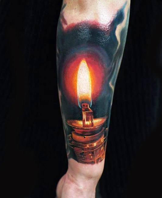 Candle tattoo by Qtattoo Lee | Post 12944