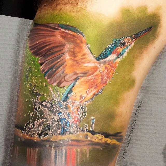 Kingfisher Arm Tattoo | KateHelenMuir