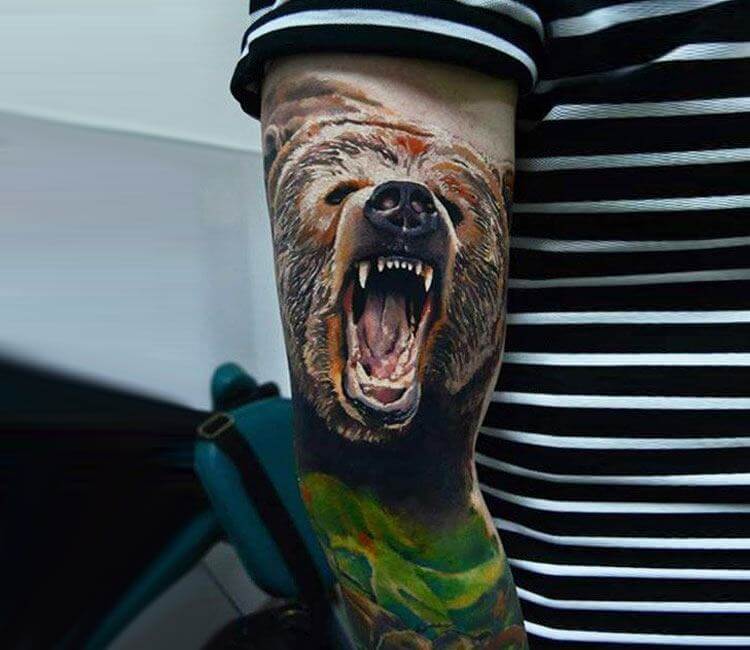 Bear tattoo by Timur Lysenko | Post 12673