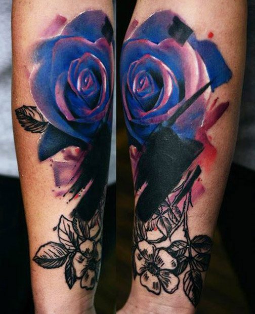 small rose cover up tattoo  TikTok Search
